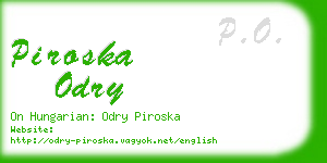 piroska odry business card